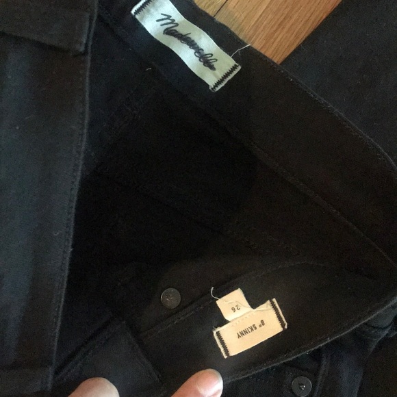 NEW Madewell black frost jean denim 8” skinny - Picture 7 of 7